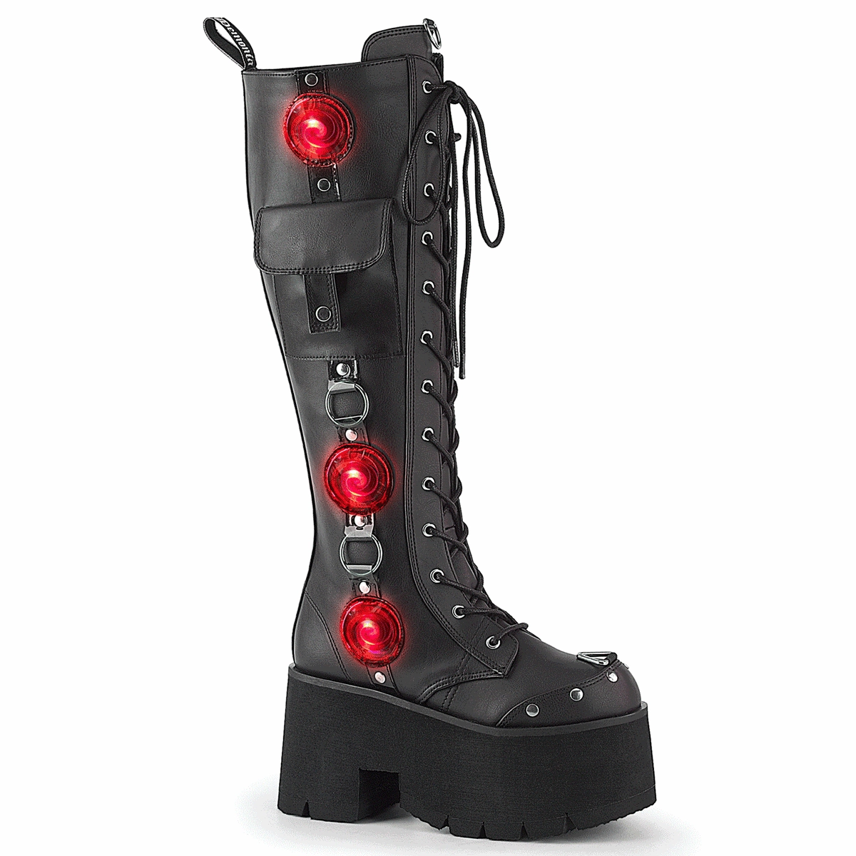 3 Inch Heel BLAZE-202 Black Vegan Leather