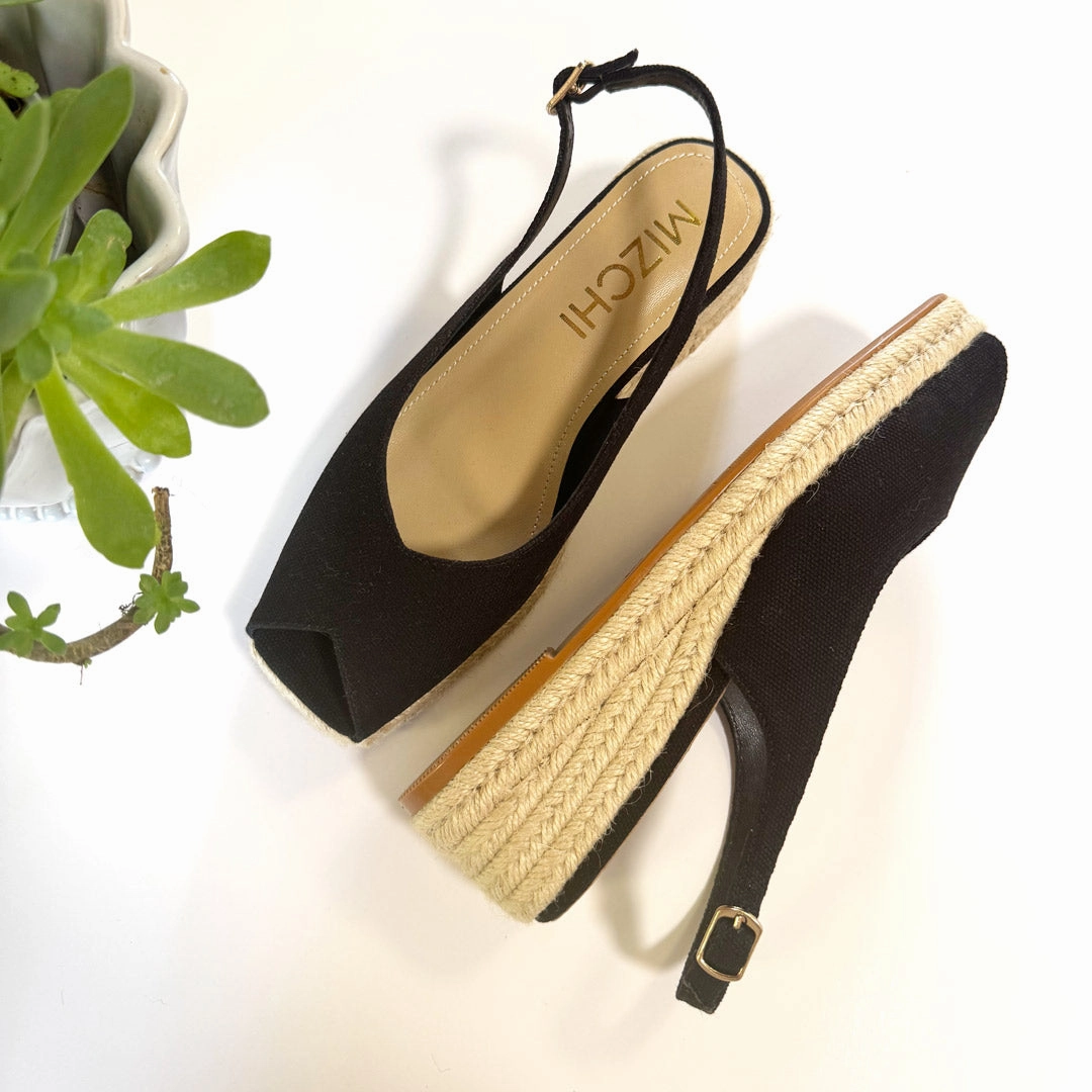 *Giulia - Black Slingback espadrilles