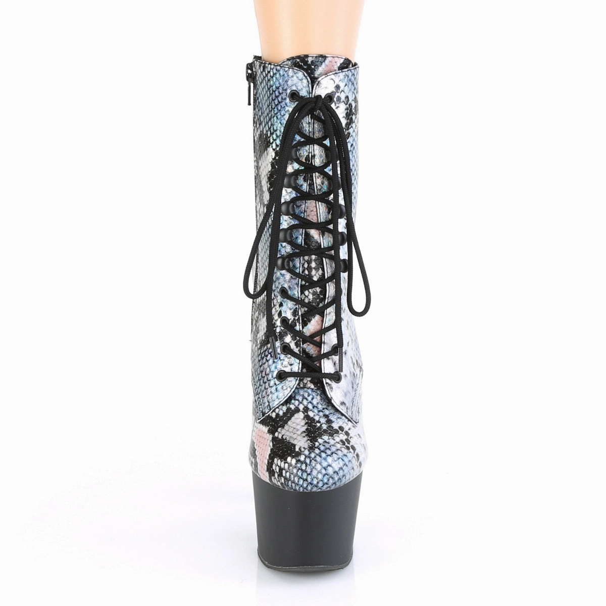 ADORE-1020SP  Silver Holographic Snake Print/Black Matte