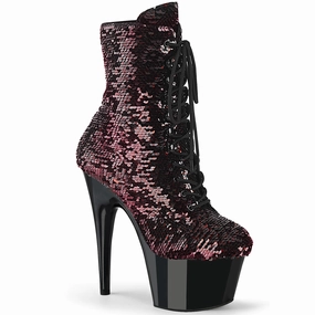 ADORE-1020SQ  Black-Red Flip Sequins/Black