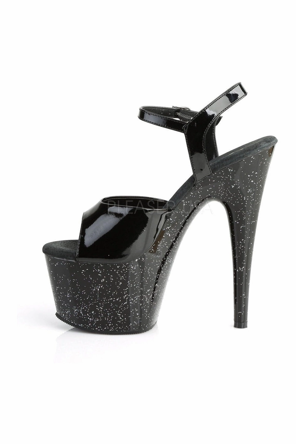 ADORE-709MG Platform Sandal  | Black Patent
