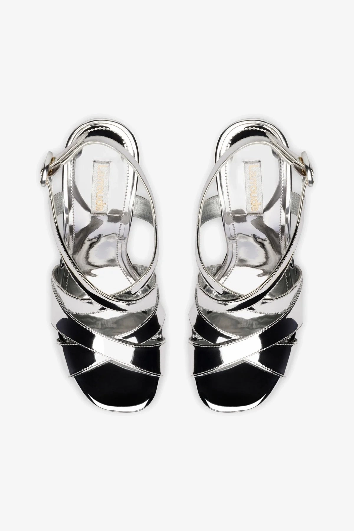 Bee Sandal In Silver Specchio