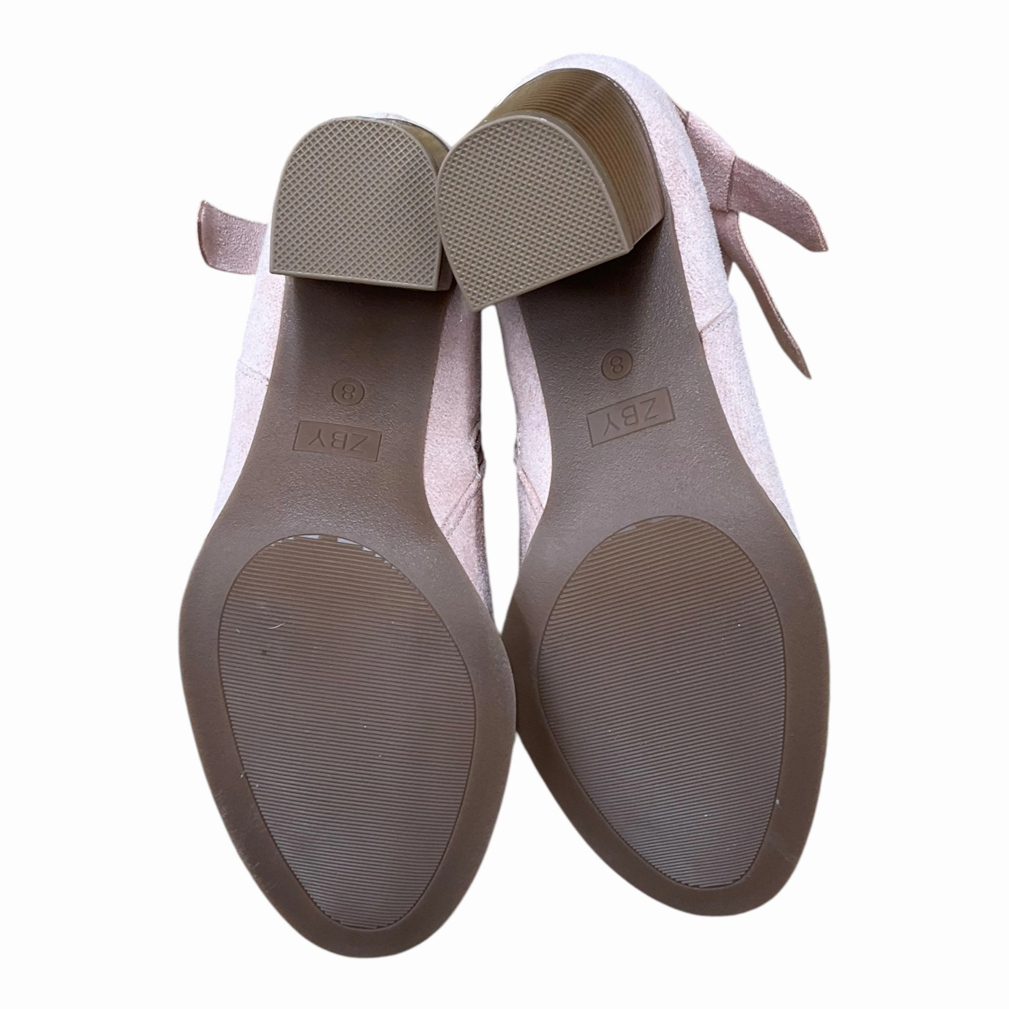 Boots Ankle Heels By Clothes Mentor In Pink, Size: 8