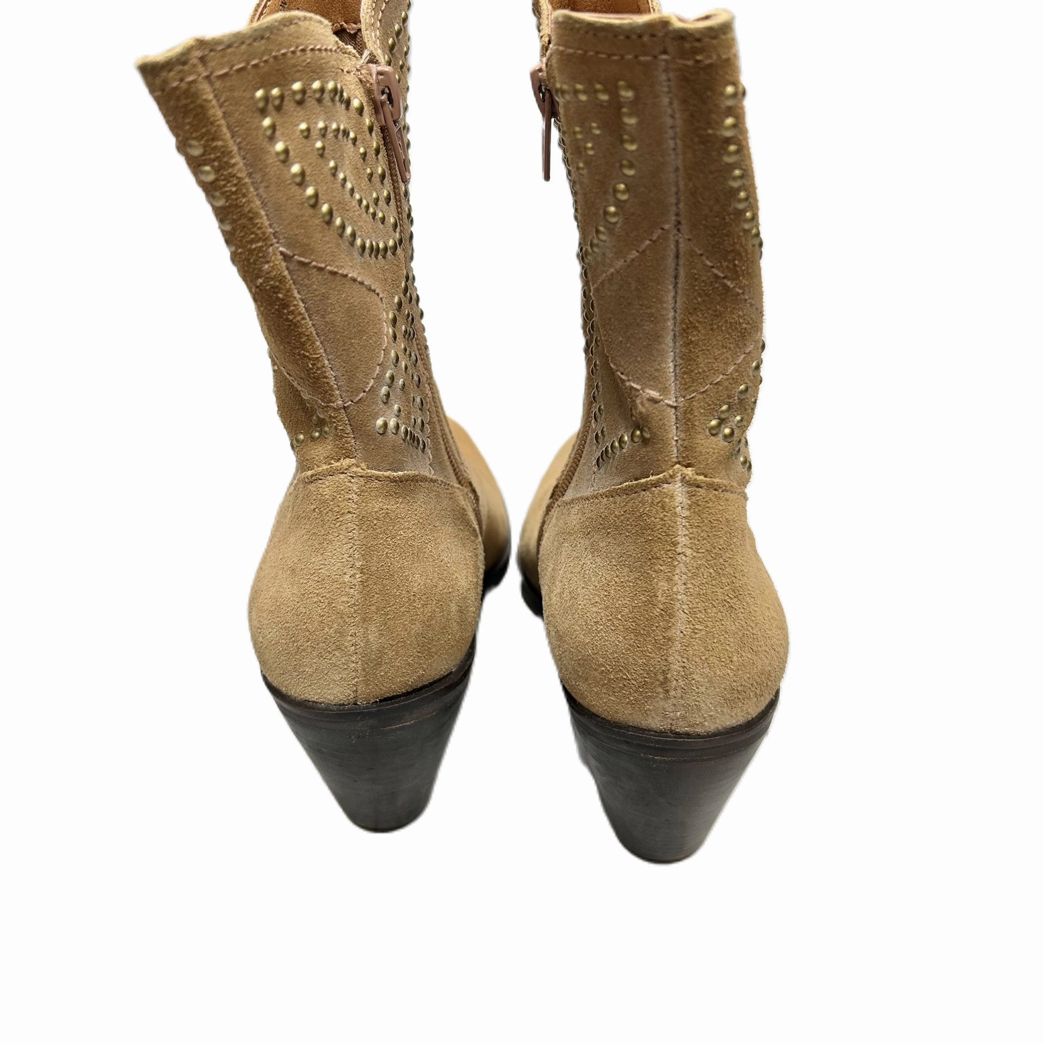 Boots Ankle Heels By Lucky Brand In Tan, Size: 7