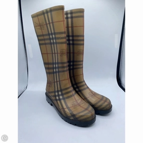 Boots Rain By Burberry In Burberry Plaid, Size: 7