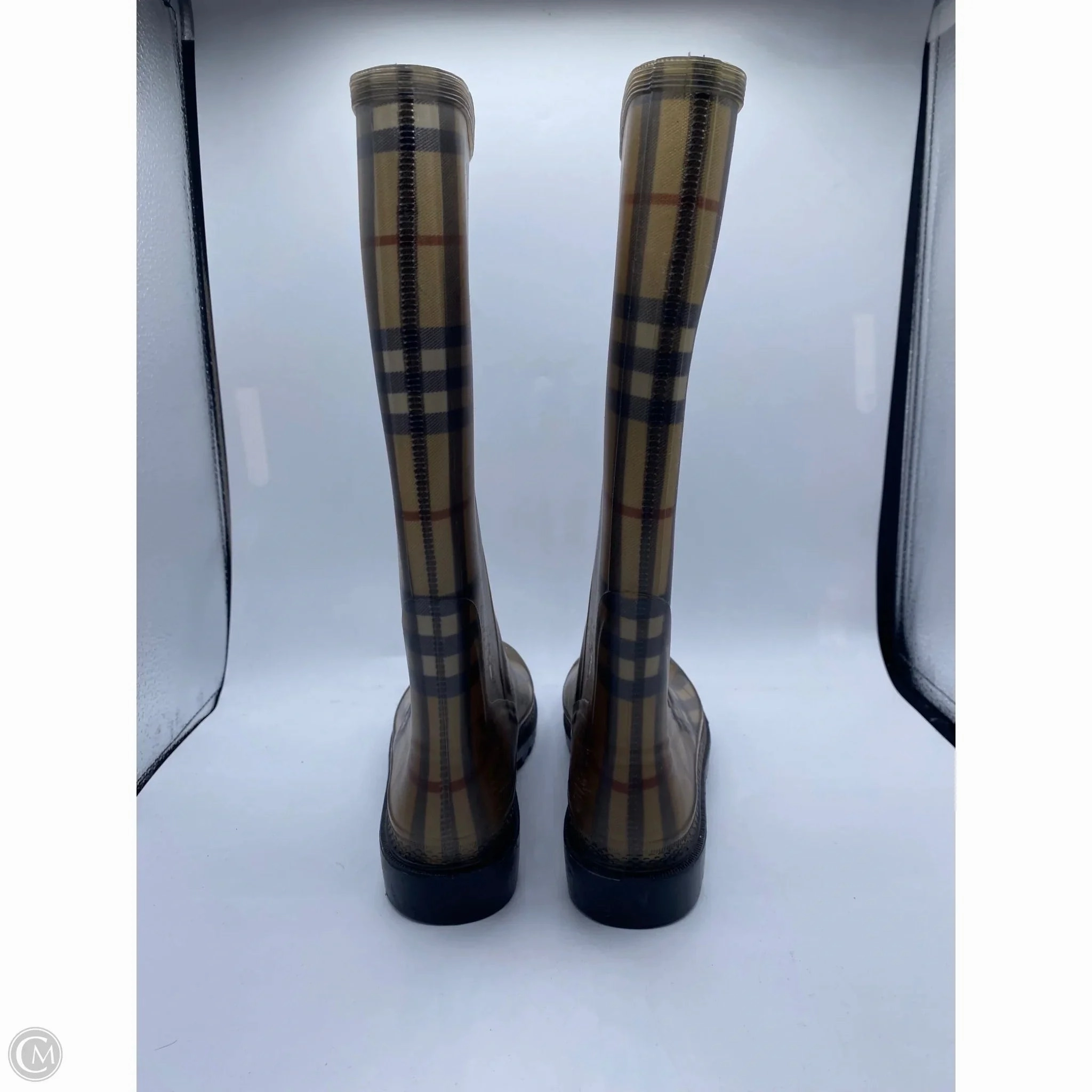 Boots Rain By Burberry In Burberry Plaid, Size: 7