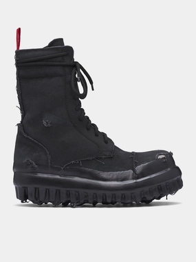 Canvas Miner Boots (FF5SMQ61AP-TE002-BLACK-WAX-SPR)