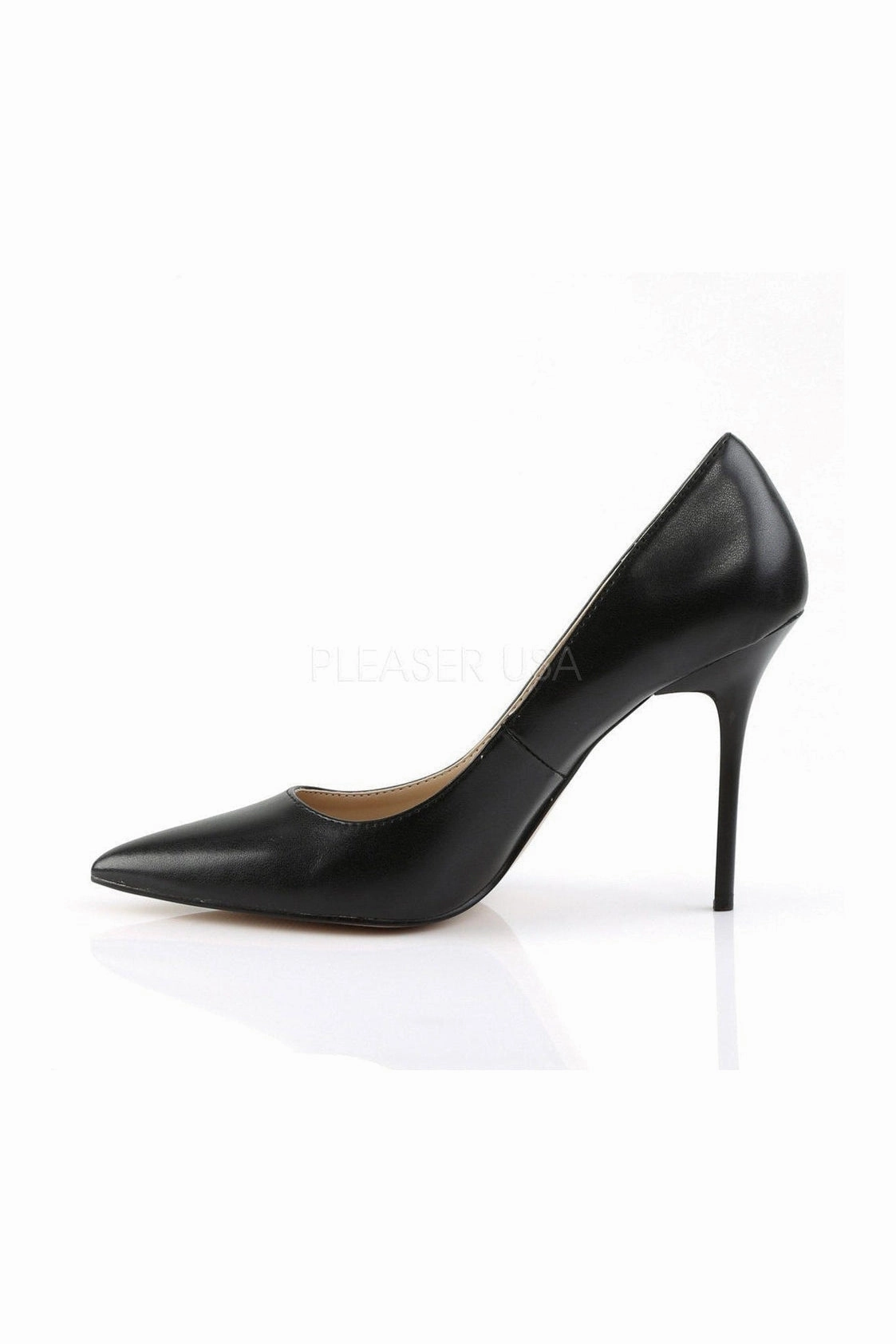 CLASSIQUE-20 Pump  | Black Faux Leather