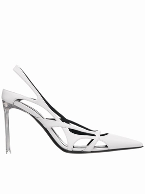 Cut-Out Slingback Heels (B01820-MFI662-9000-144-WHITE)