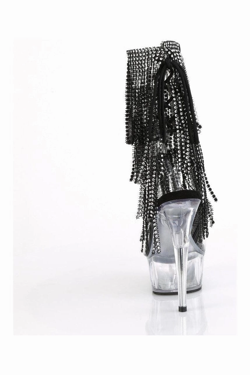 DELIGHT-1017RSF Clear Vinyl Ankle Boot