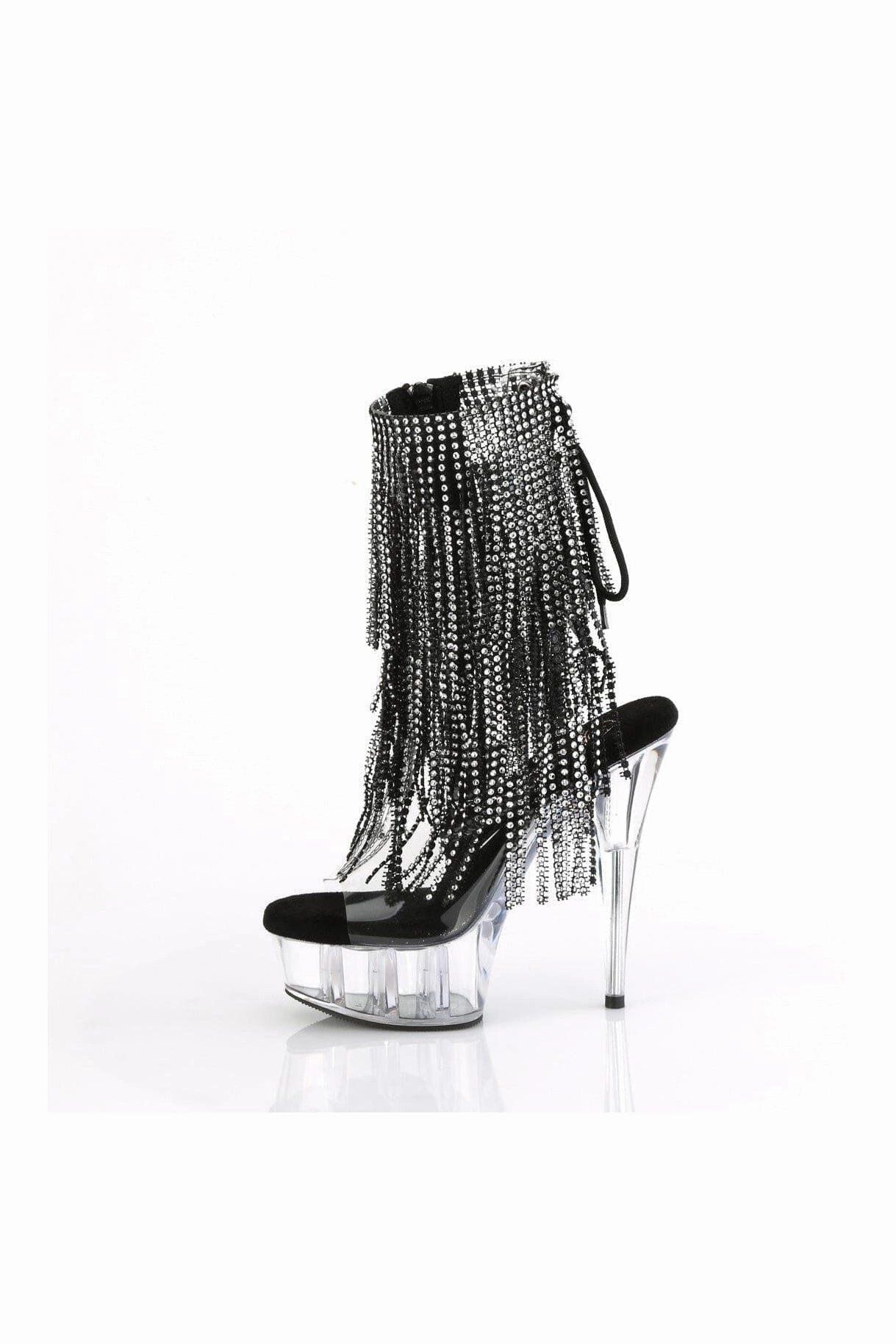 DELIGHT-1017RSF Clear Vinyl Ankle Boot