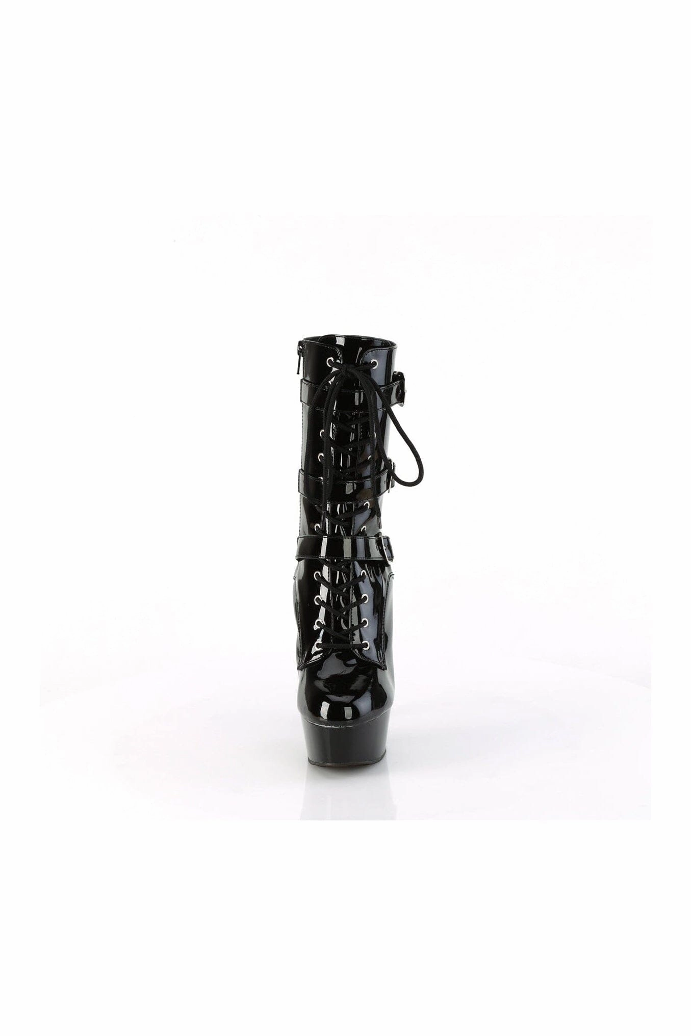 DELIGHT-1043 Black Patent Ankle Boot