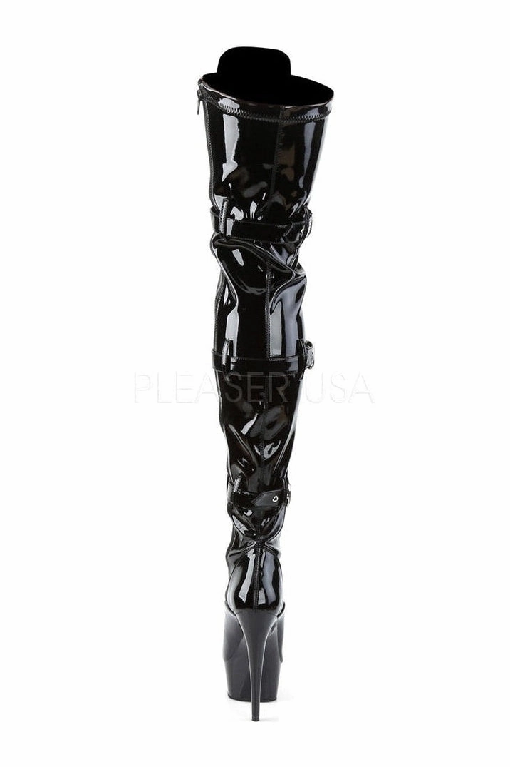 DELIGHT-3028 Platform Boot  | Black Patent
