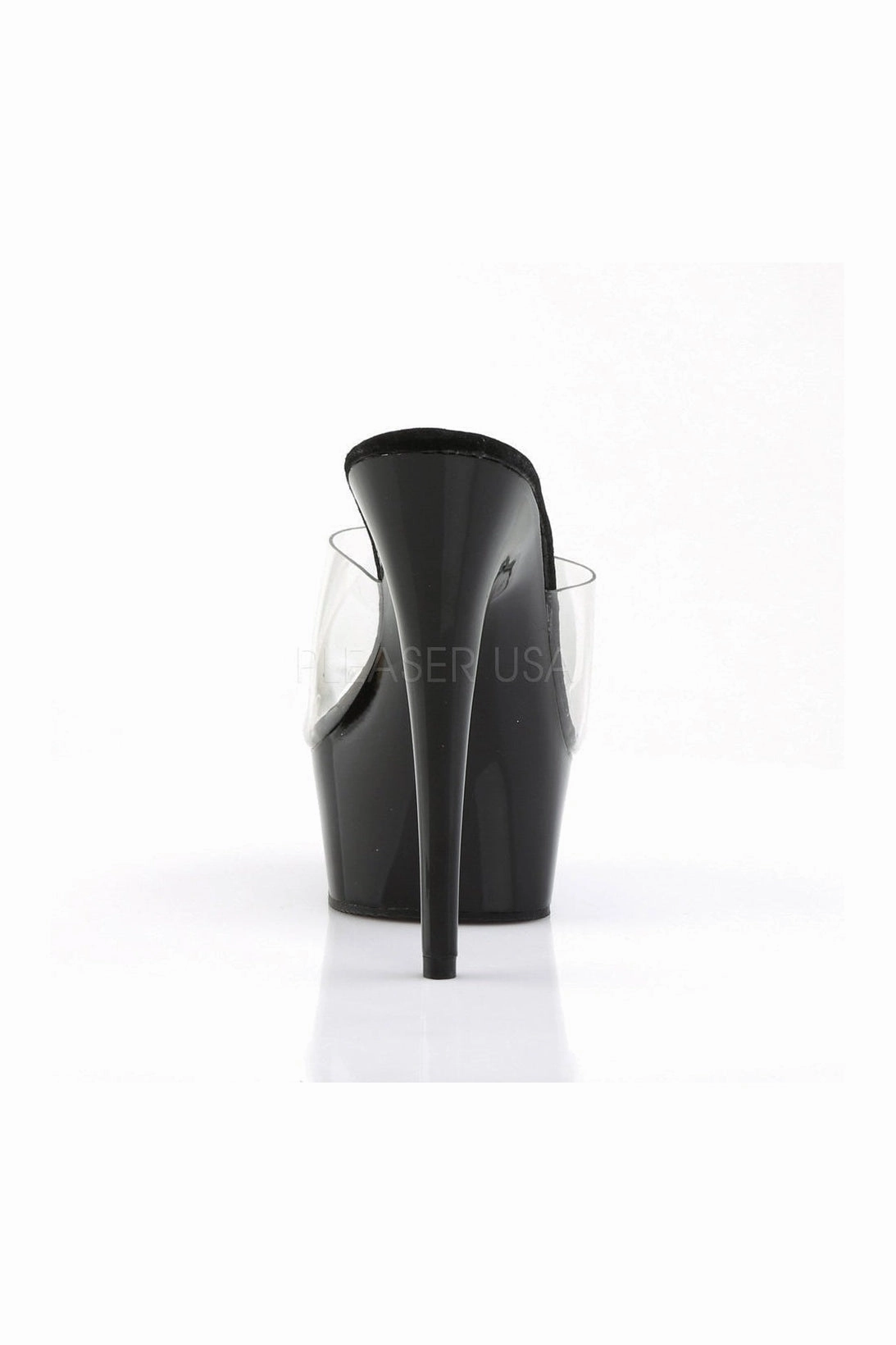 DELIGHT-601 Platform Slide  | Black Vinyl