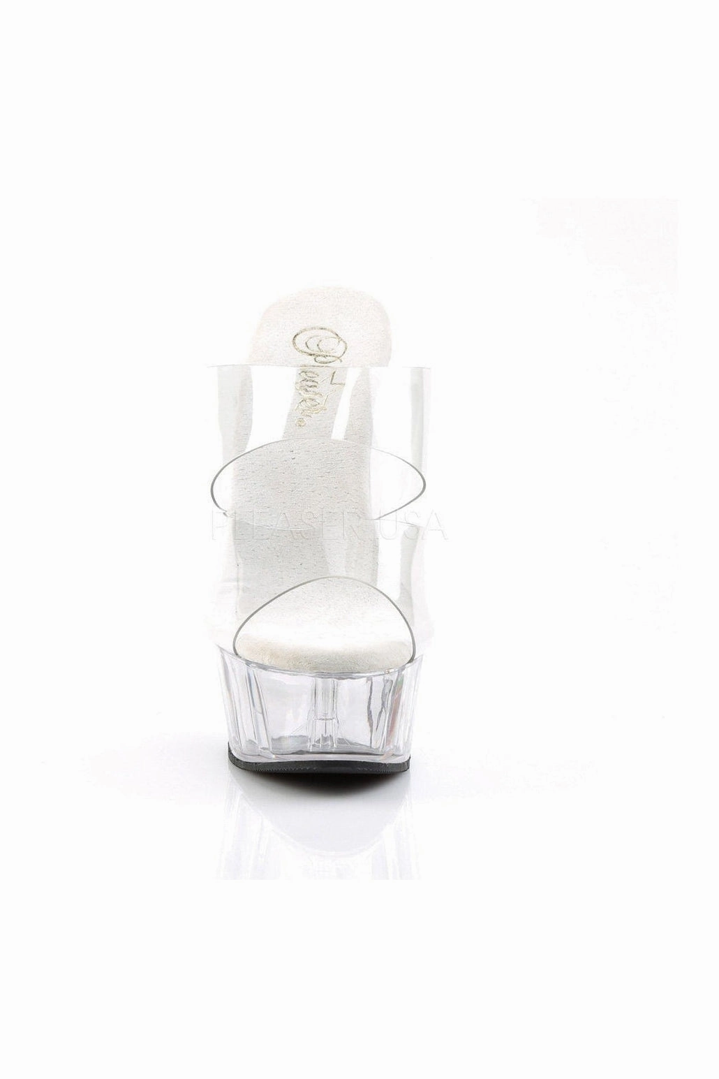 DELIGHT-602 Platform Slide  | Clear Vinyl