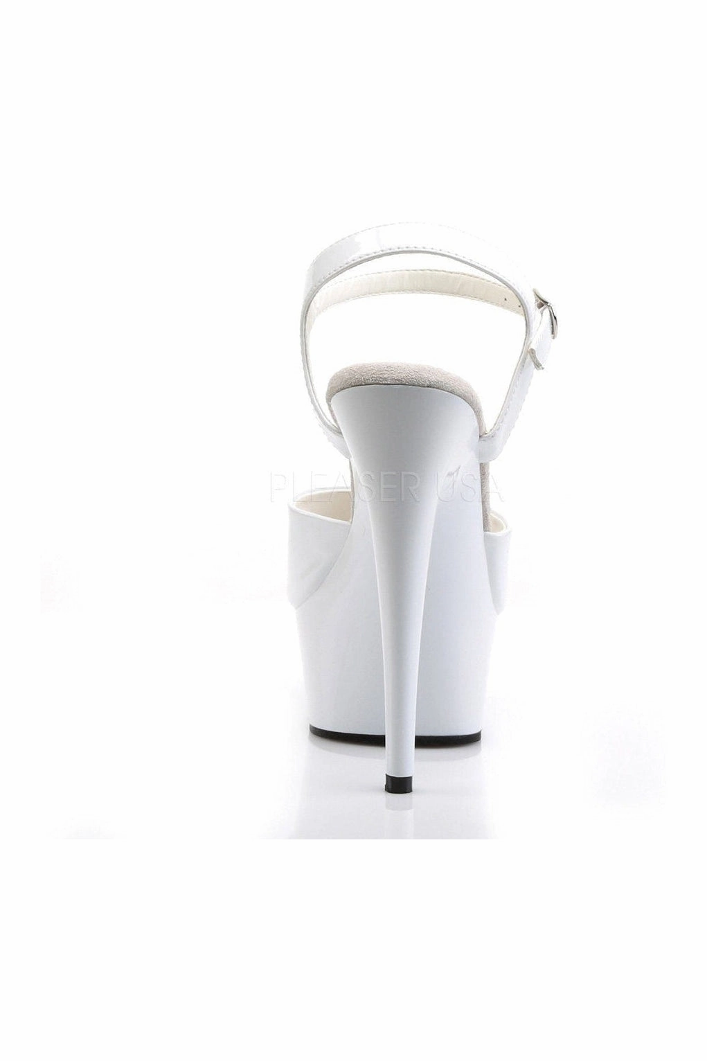 DELIGHT-609 Platform Sandal  | White Patent