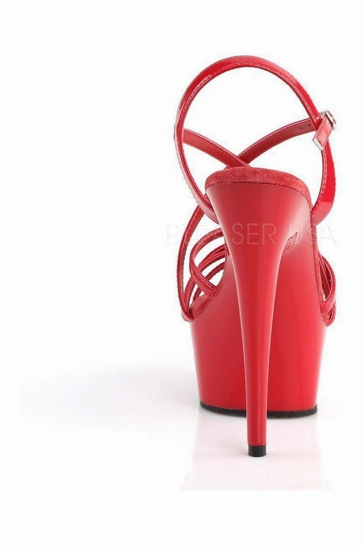 DELIGHT-613 Platform Sandal  | Red Patent