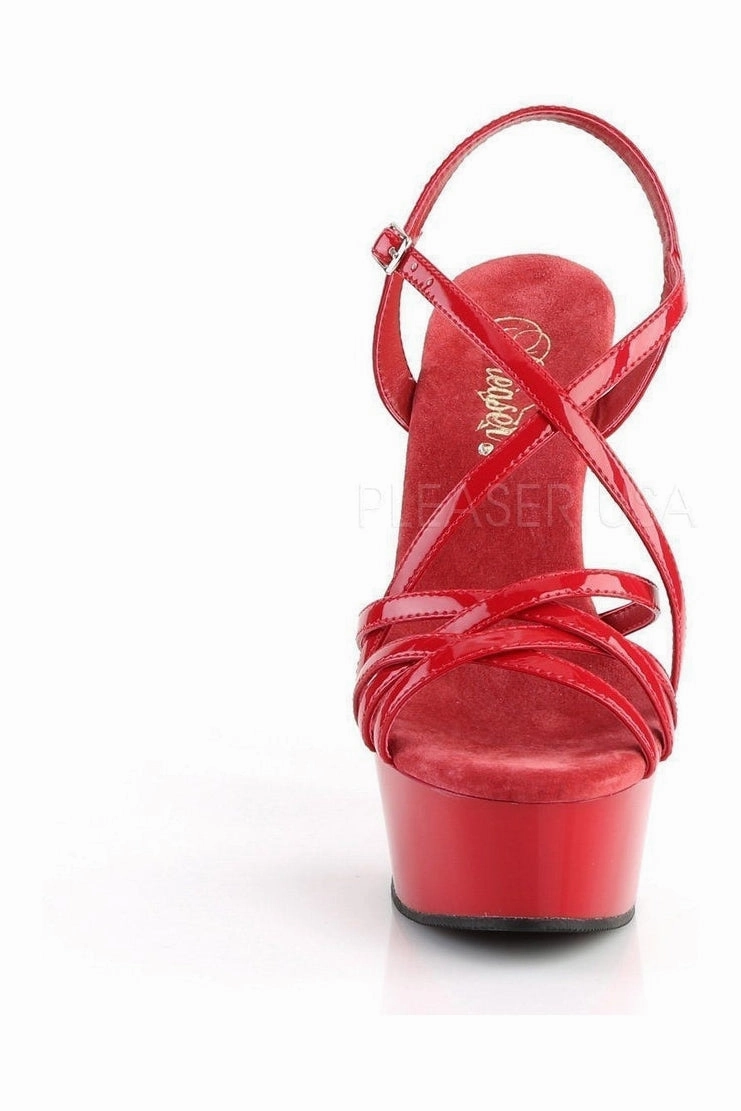 DELIGHT-613 Platform Sandal  | Red Patent