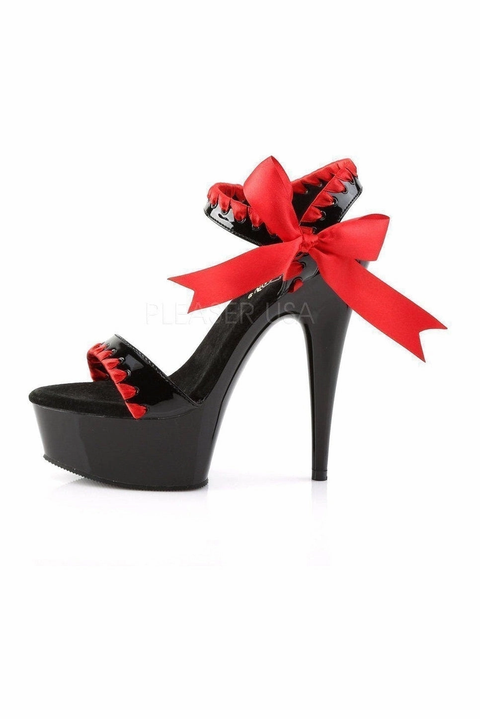 DELIGHT-615 Platform Sandal  | Black Patent