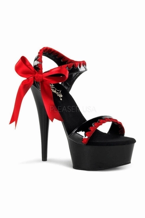 DELIGHT-615 Platform Sandal  | Black Patent