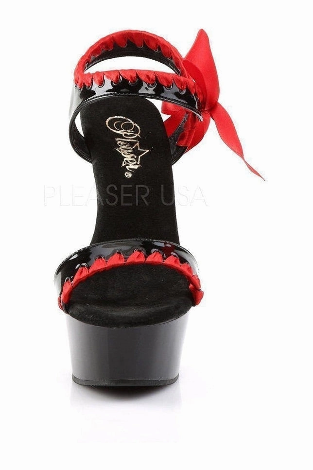 DELIGHT-615 Platform Sandal  | Black Patent