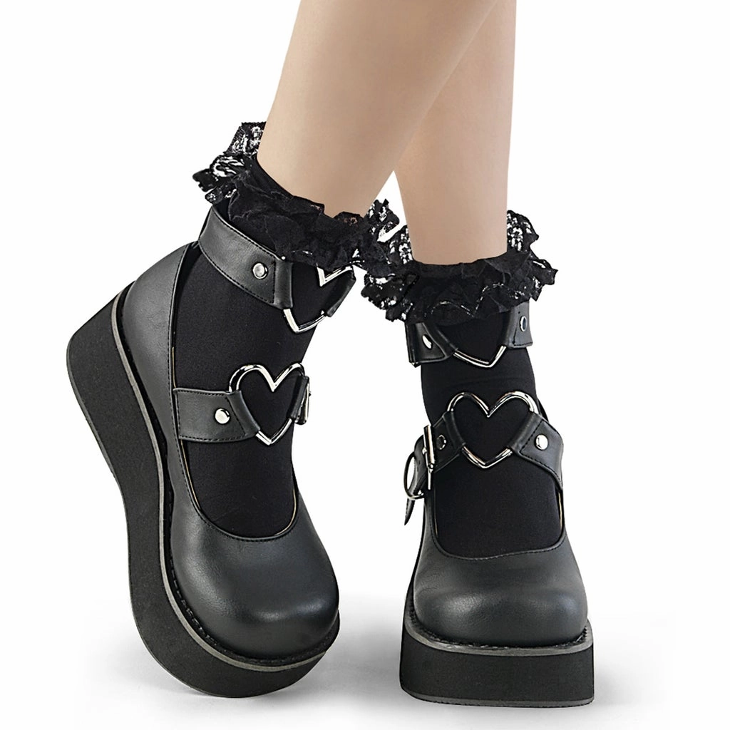 Demonia Ruffle Lace Socks