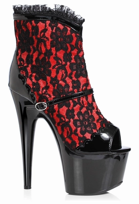 Ellie 709-CAMILA 7" Platform Lace Ankle Boot