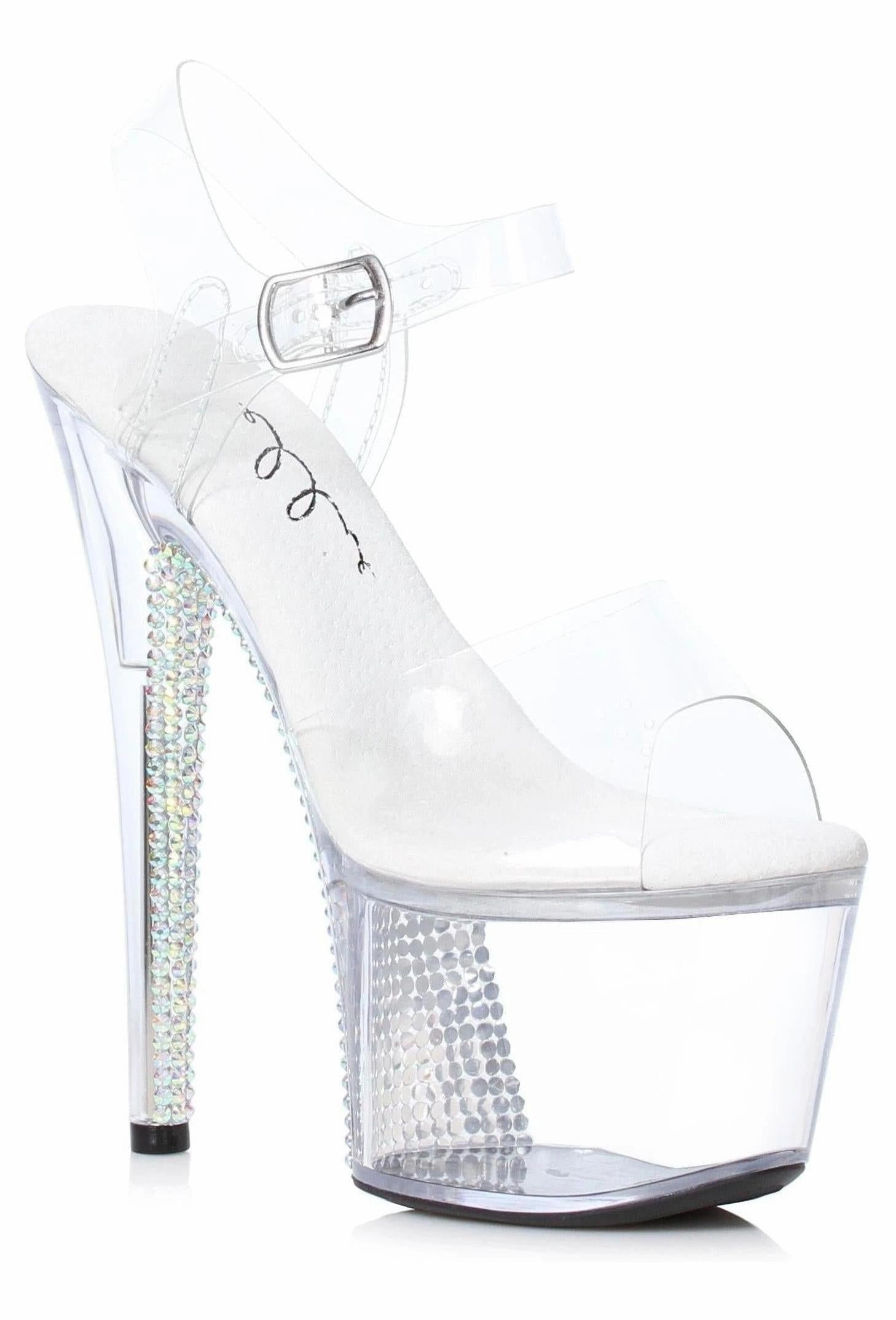 Ellie 709-VINE 7" Rhinestone Covered Platform Heel Sandal