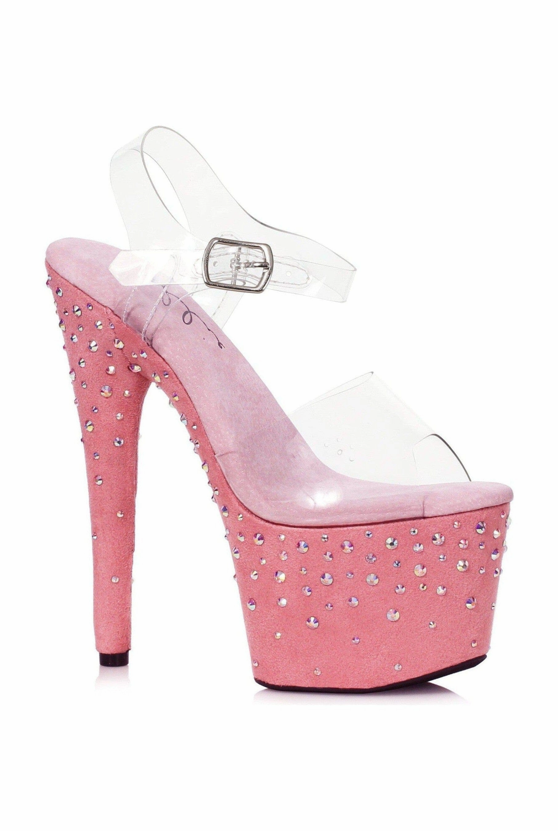 Ellie Shoes 709-ZEAL Stiletto with Rhinestone on Microfiber