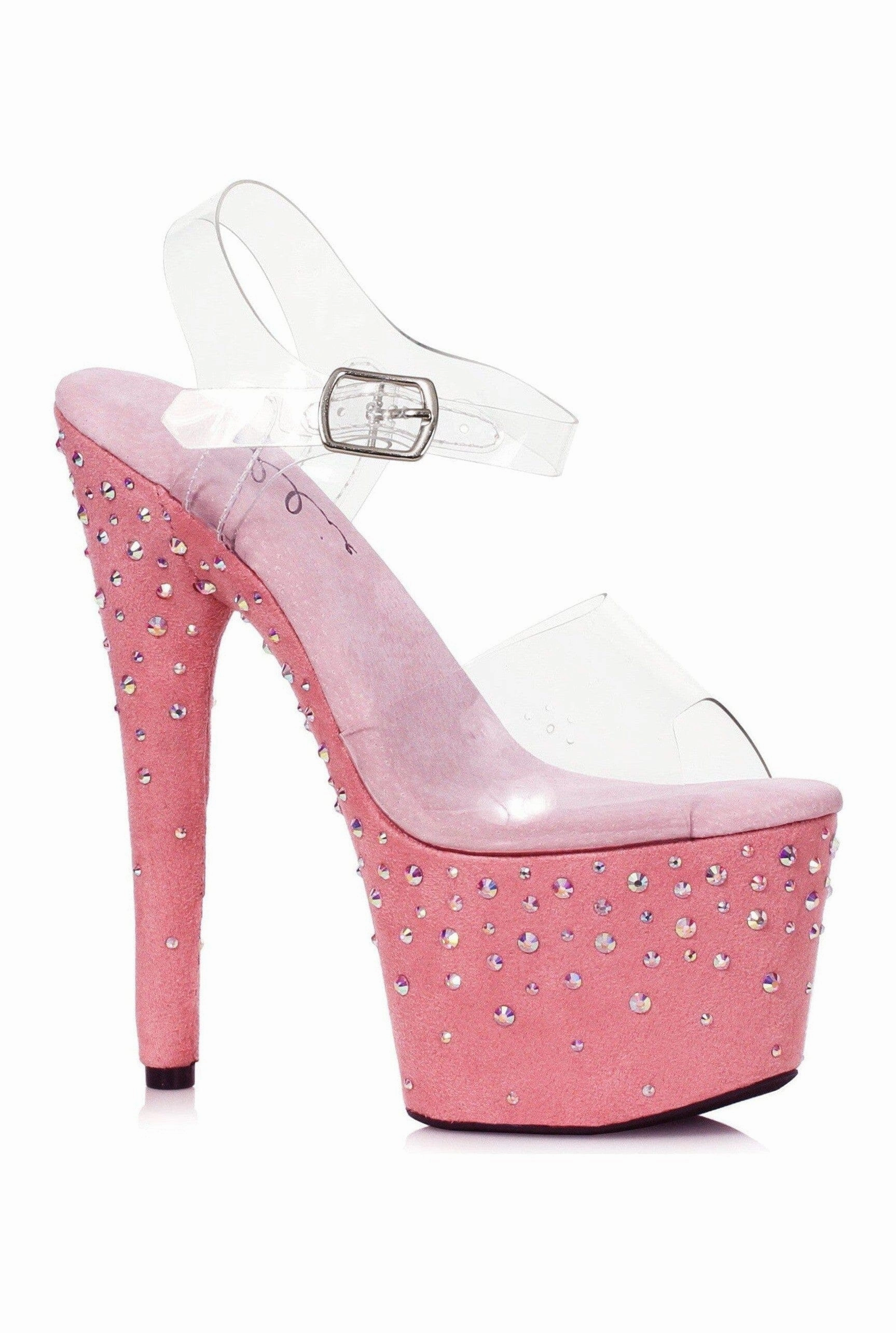 Ellie Shoes 709-ZEAL Stiletto with Rhinestone on Microfiber