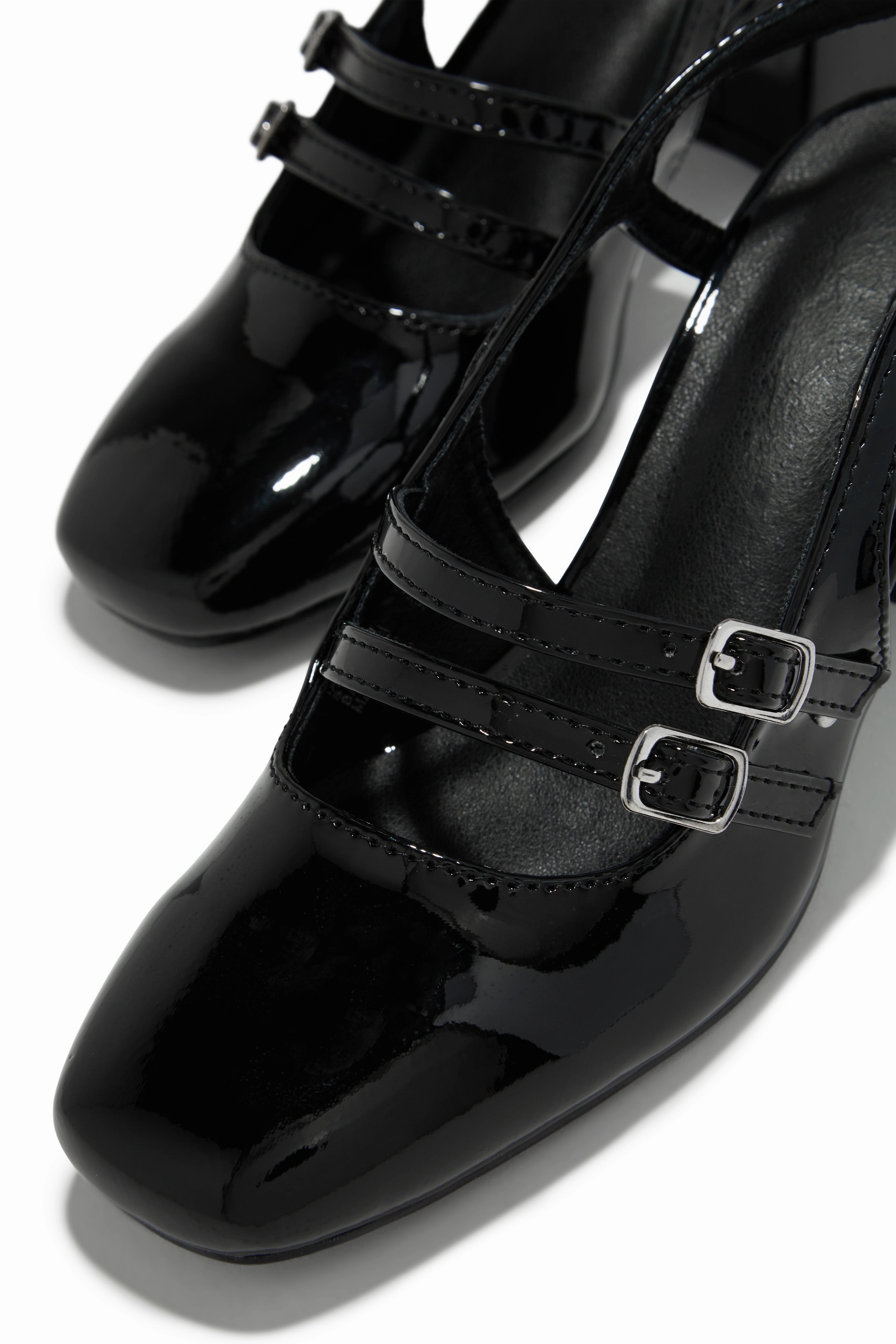 Elly Block Mid Heels - Black