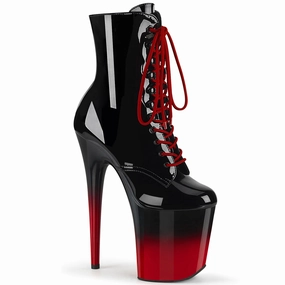 FLAMINGO-1020BR-H  Black Patent/Black-Red