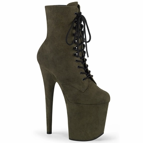FLAMINGO-1020FSMG  Emerald Green Faux Suede/Emerald Green
