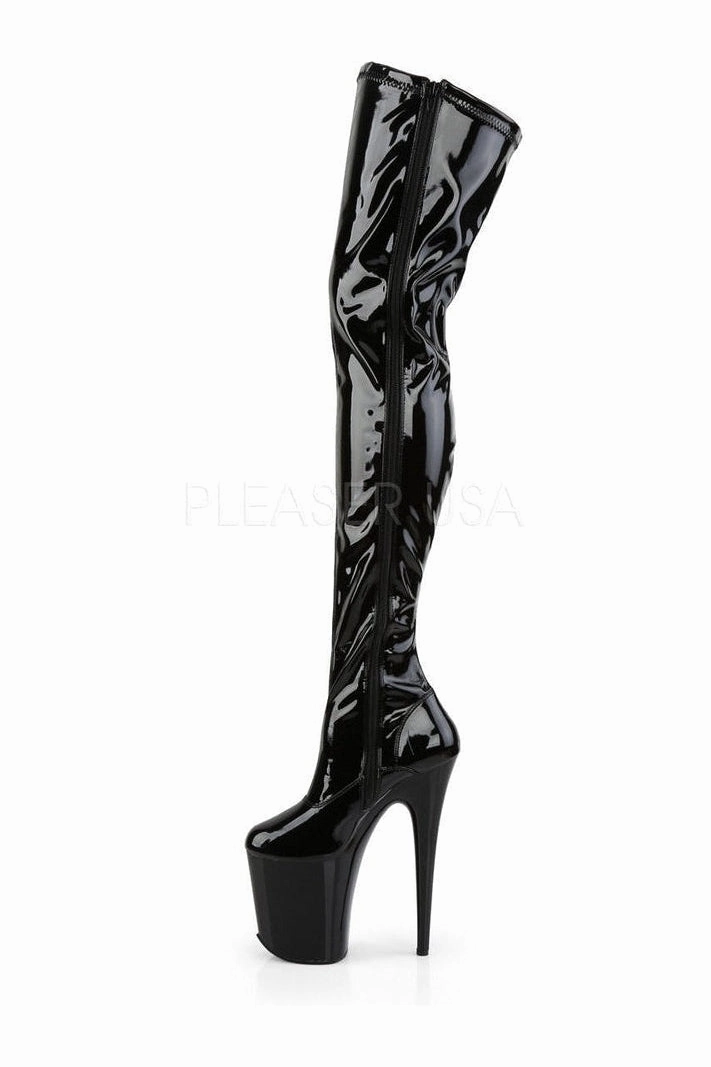 FLAMINGO-3000 Platform Boot  | Black Patent