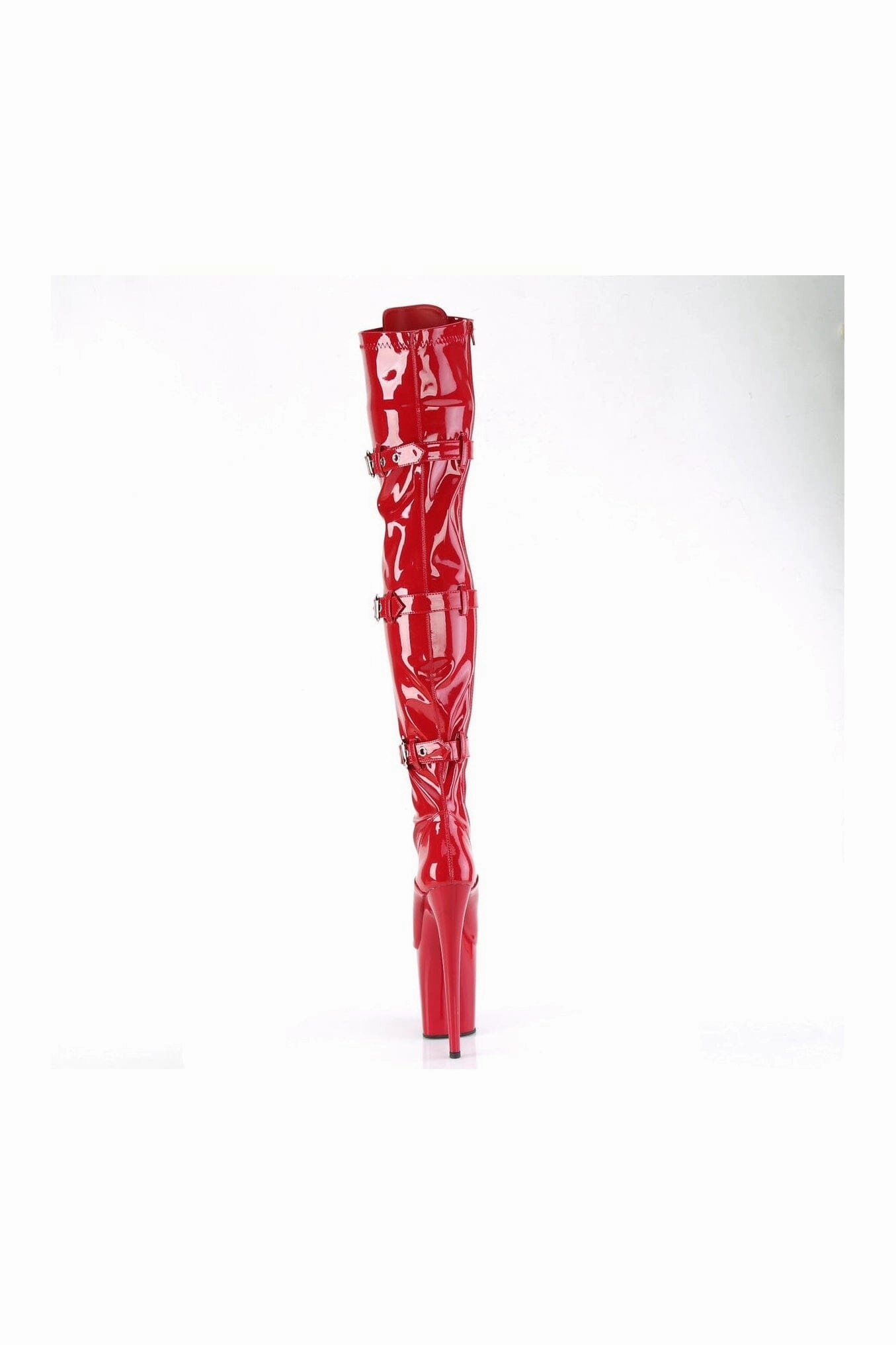 FLAMINGO-3028 Red Patent Thigh Boot