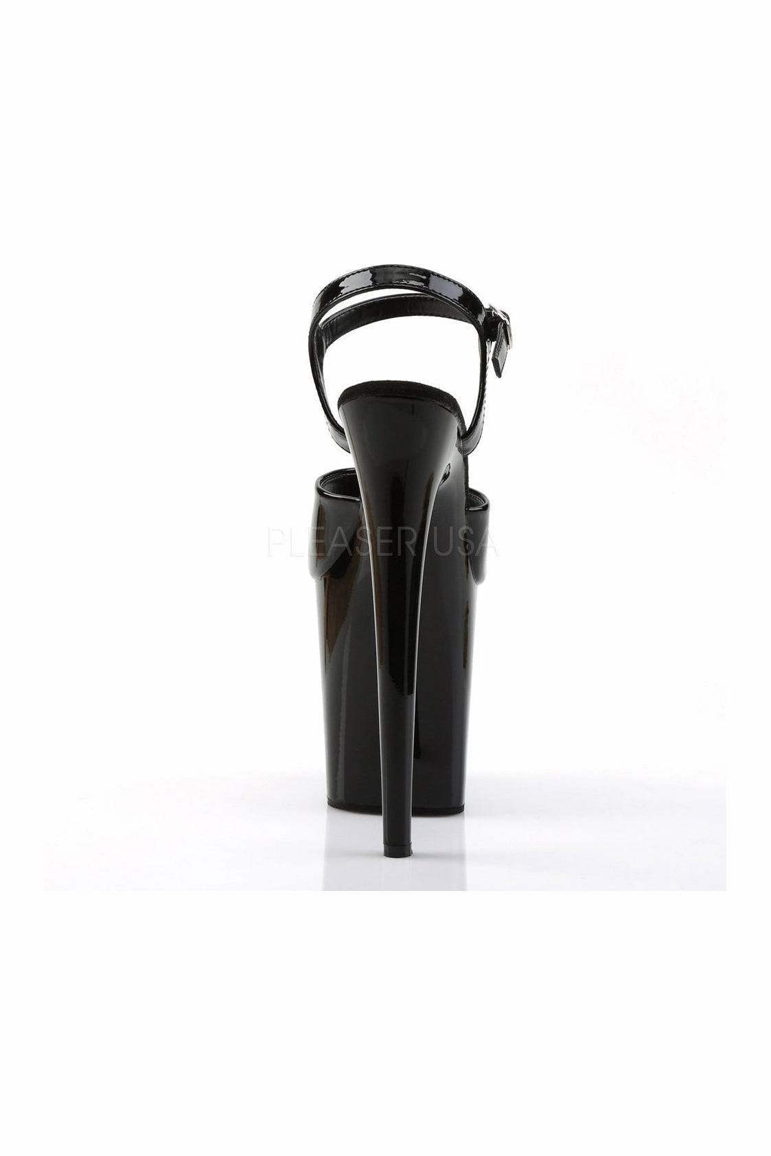 FLAMINGO-809 Platform Sandal  | Black Patent
