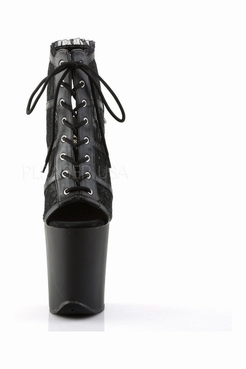 FLAMINGO-896LC Platform Boot  | Black Fabric