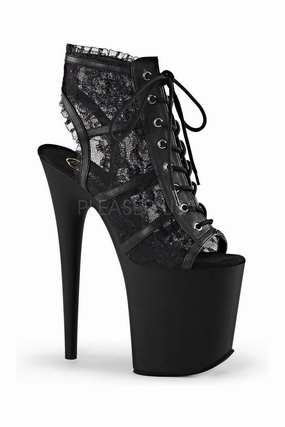 FLAMINGO-896LC Platform Boot  | Black Fabric