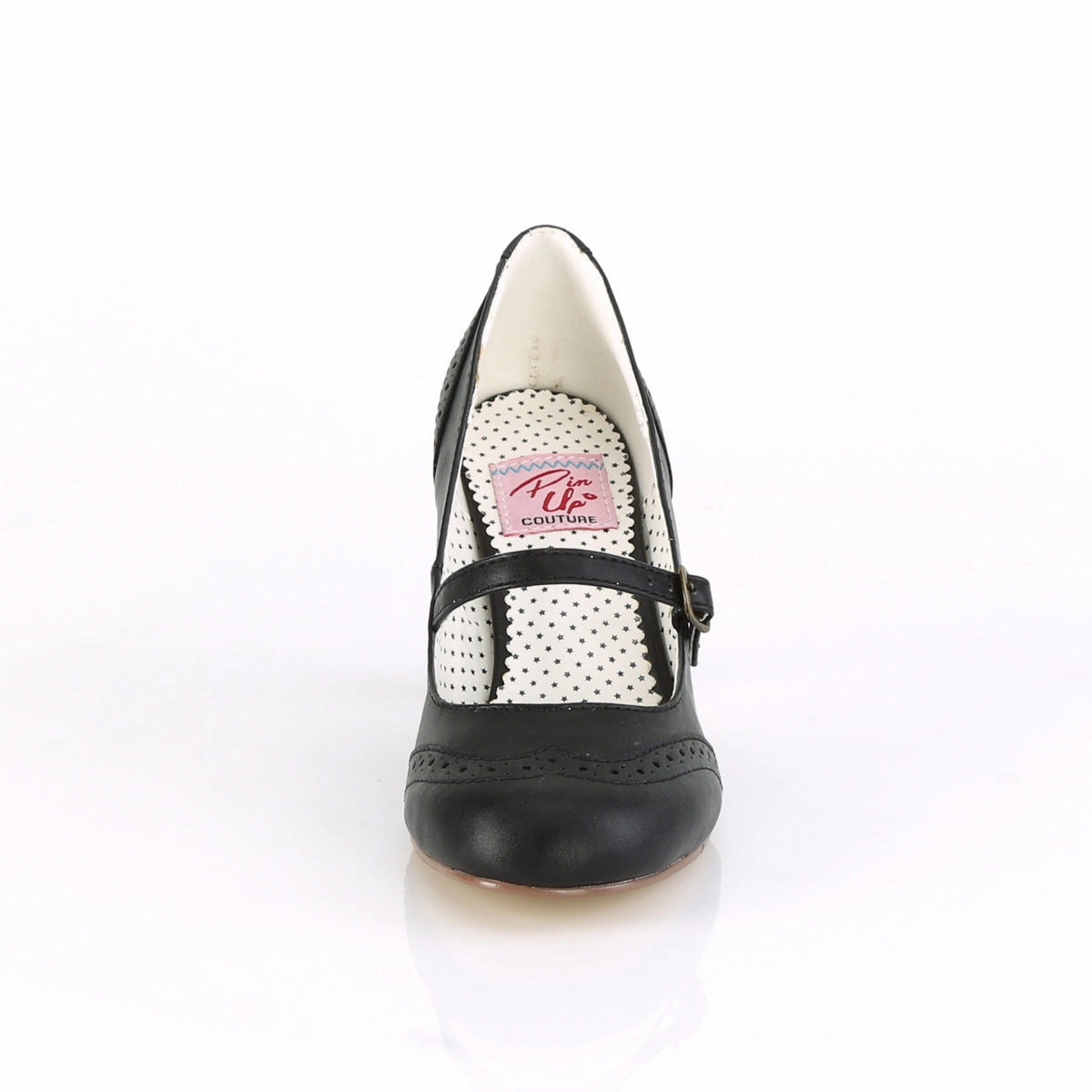 FLAPPER-32  Black Faux Leather