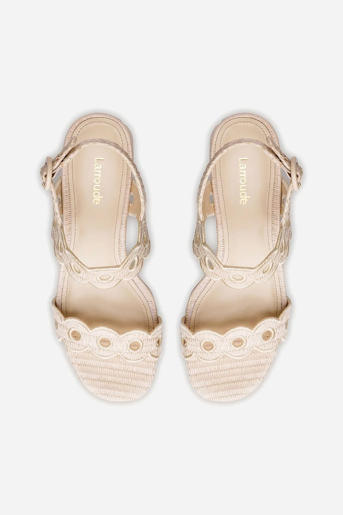 Florence Broderie Sandal In Natural Raffia
