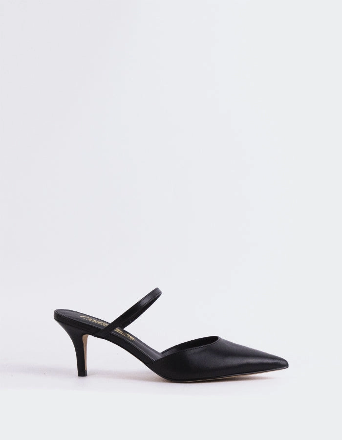 Forsythia Black Leather