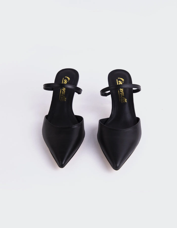 Forsythia Black Leather