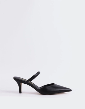 Forsythia Black Leather