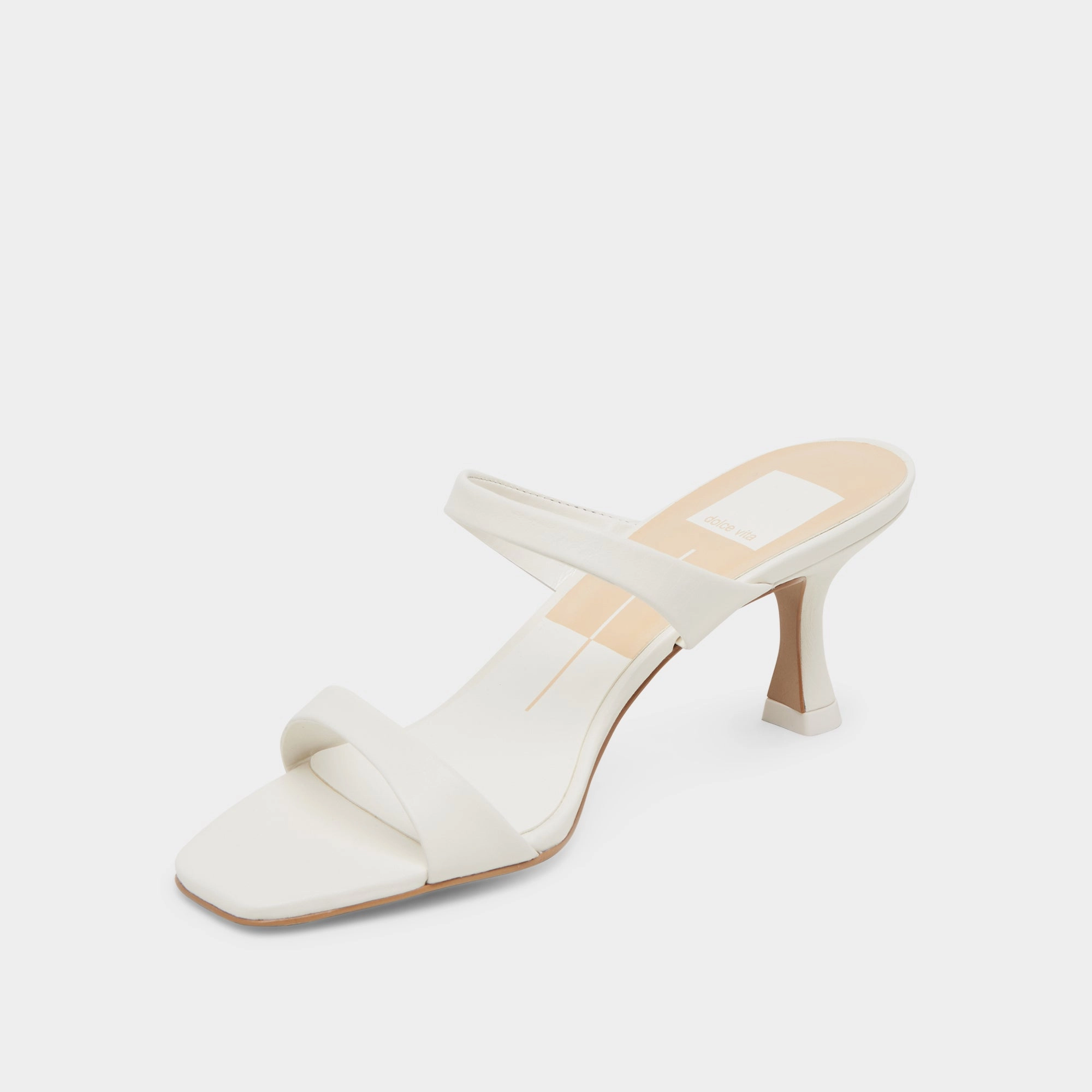 GENORA HEELS WHITE LEATHER