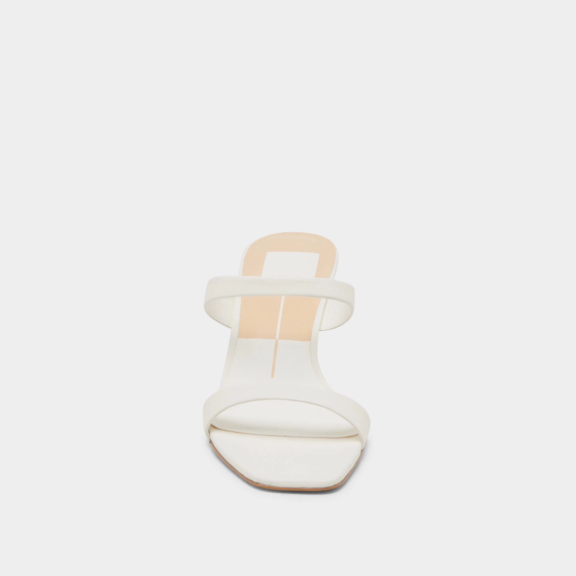GENORA HEELS WHITE LEATHER