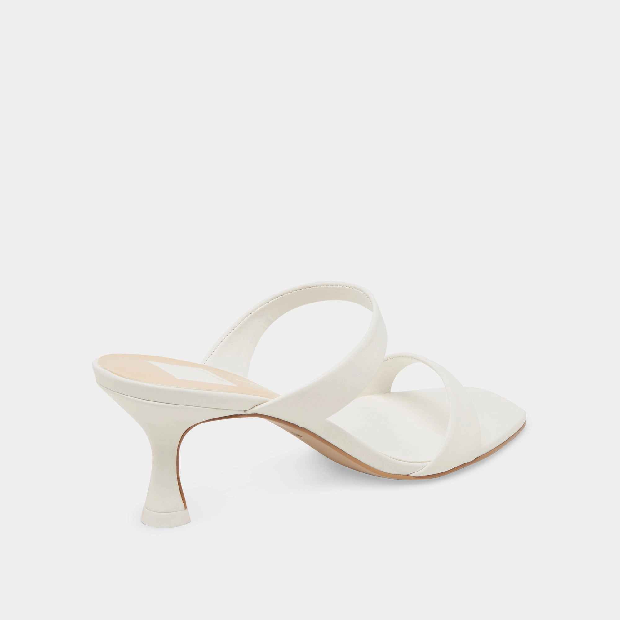 GENORA HEELS WHITE LEATHER