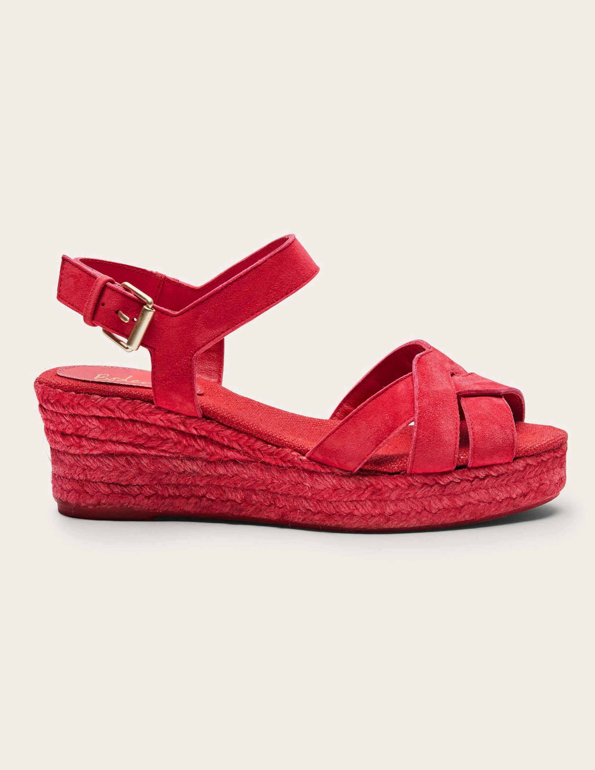 Geometric Espadrille Wedges-Bright Poppy