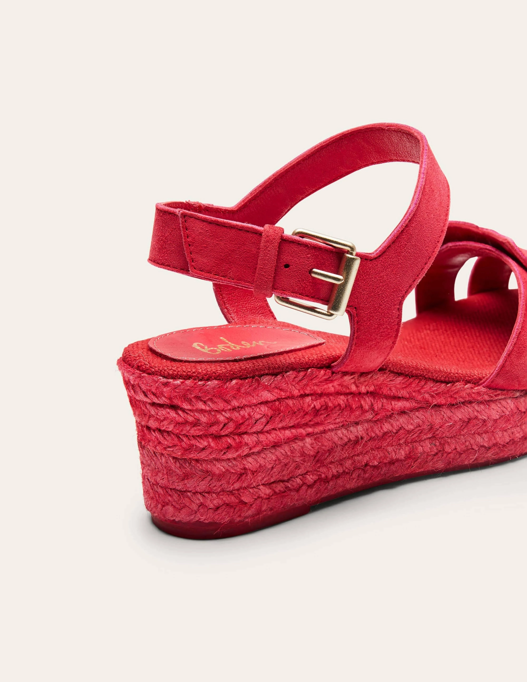 Geometric Espadrille Wedges-Bright Poppy