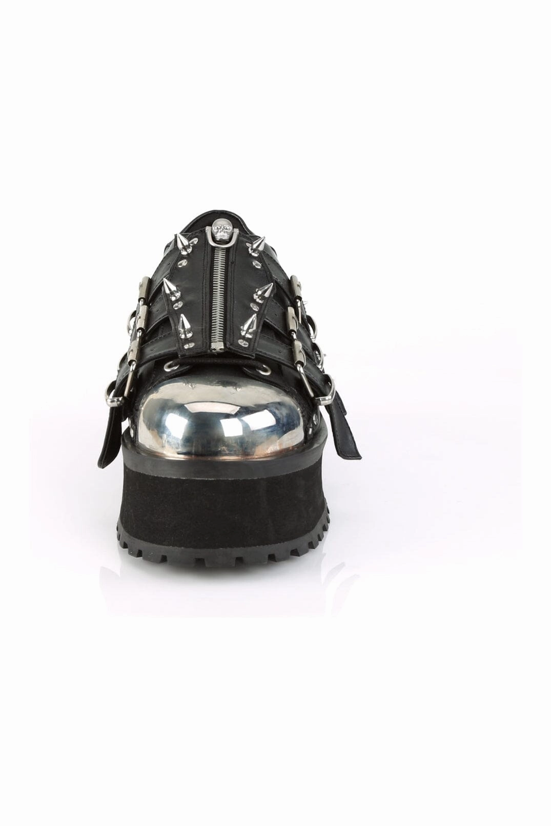 GRAVEDIGGER-03 Black Vegan Leather Cyber Shoe