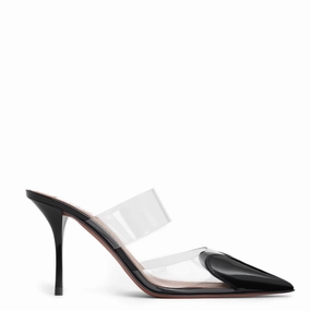 Heart 90 Mules, Black